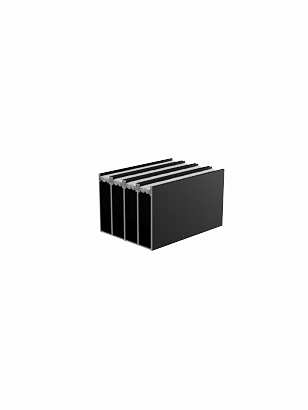 Boven- en onderrail extra set 1 meter